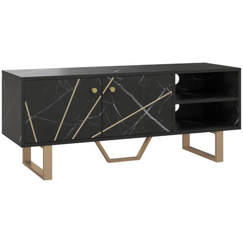 Black marble tone stand - black,