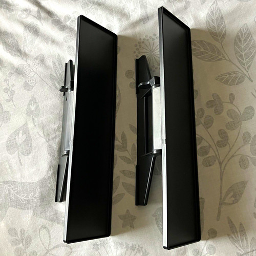 Black monitor shelf pair - tv,
