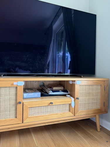 Wood rattan stand with - wood, &