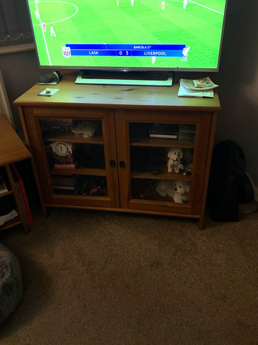 Brown wood glass tv stand - wood, &