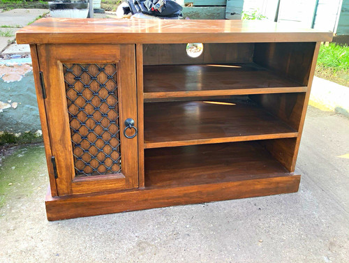 Wood stand brown medium - tv,