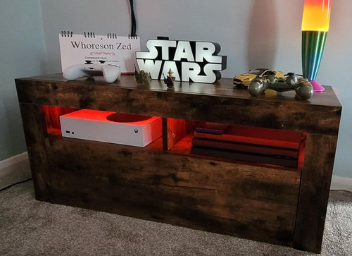 Stand with led lights small - with,