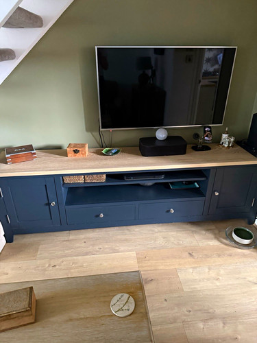 Blue freestanding stand - freestanding, tv