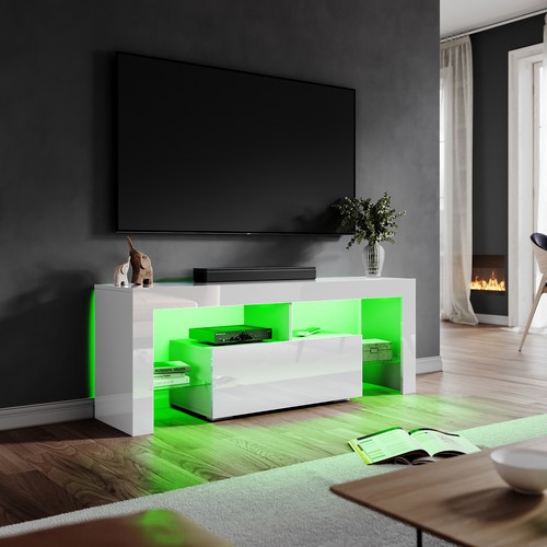 White high gloss stand unit - tv,