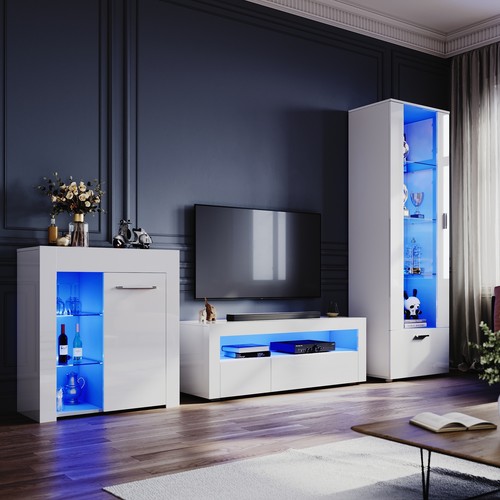 High gloss living room - living,