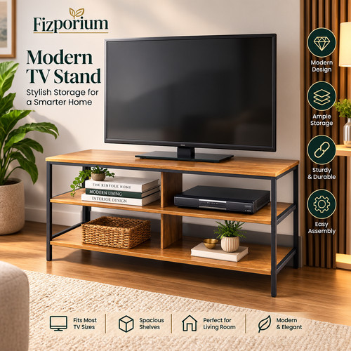 Modern unit stand wooden - wooden, tv